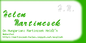 helen martincsek business card